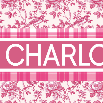 Custom Toile Canvas | Charlotte Personalized Wall Art
