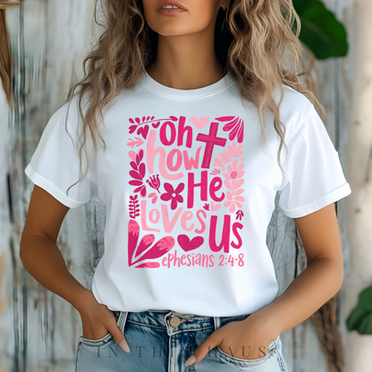 Comfortable cotton religious tee for church or casual wear.
